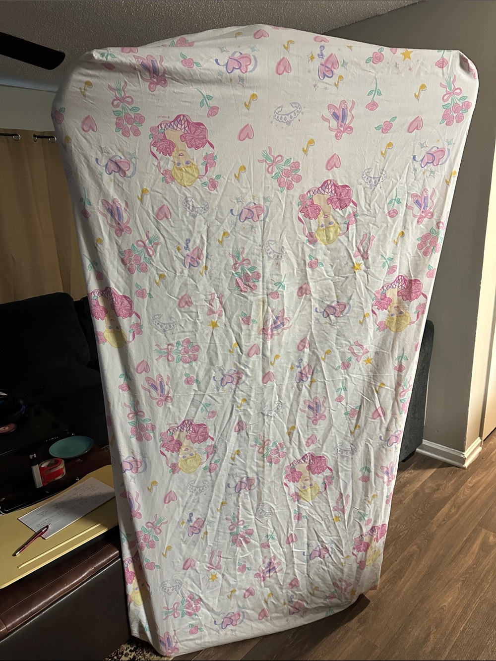 Twins Barbie Pink Floral vintage 1995 fitted Sheet